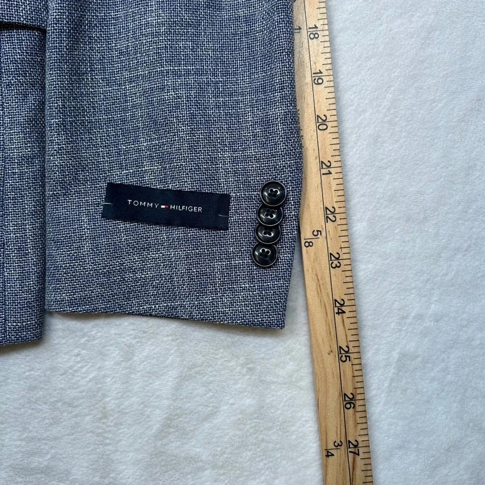 Tommy Hilfiger Modern-Fit‎ Sport Coat Mens 36S 36 Blue Solid $295 NEW